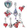 Charm Copper Colors Love Red Heart Bead For Original Bracelet Diy Beads Charms Jewellery Making Gift For Women Styfne