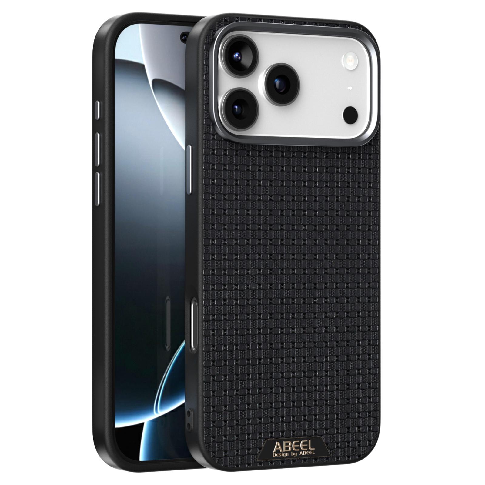 

ABEEL For iPhone 17 Pro Max Case Compatible with MagSafe Textured Micro-Embossing Back Cover Black
