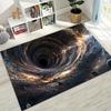 Dreamy Galaxy Universe Space Stars Black Hole Earth Rug for Bedroom Living Room Sofa Home Doormat Decor,Kid Non-slip Floor Mat