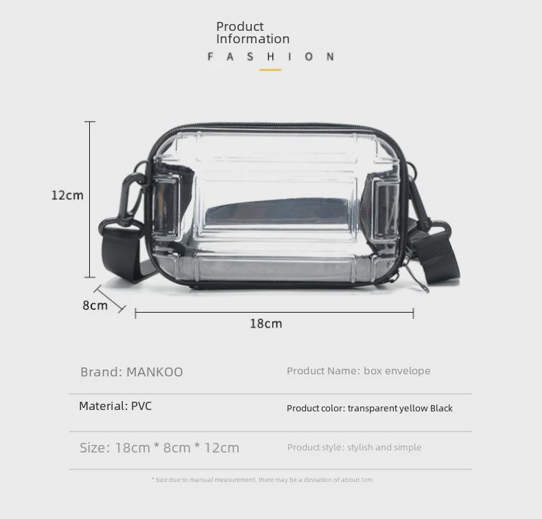 Portable Transparent PVC Mini Luggage Bag: Multi-Function Travel Messenger Bag for Phones and Accessories
