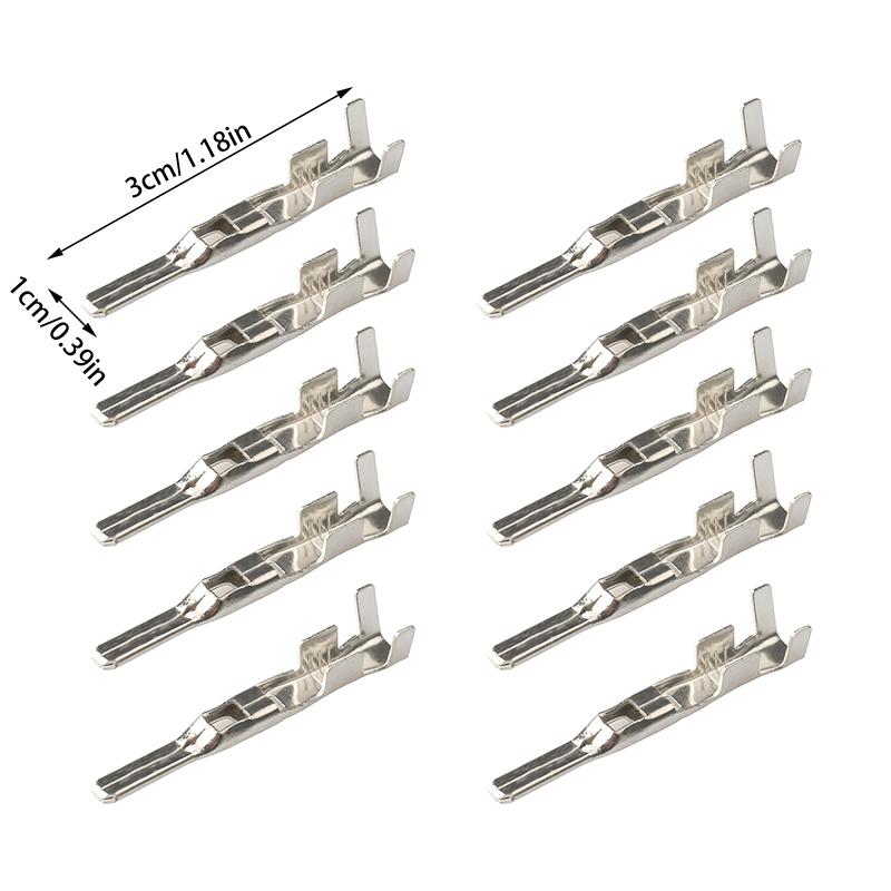 10 Pcs 2.8Mm Car Ecu Brass Crimp Terminal Wire Fci Big Pins For Connector Dj627-2.8A Dj616A-2.8*0.8B