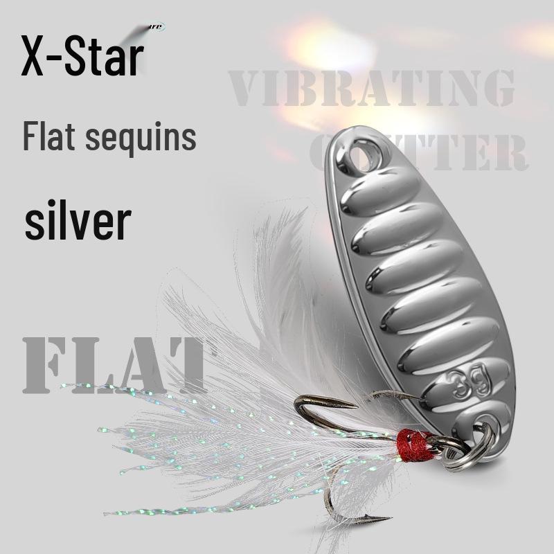 

Блестящая плоская вибрирующая микро-приманка «Драконья чешуя» для ловли окуня и форели 7g