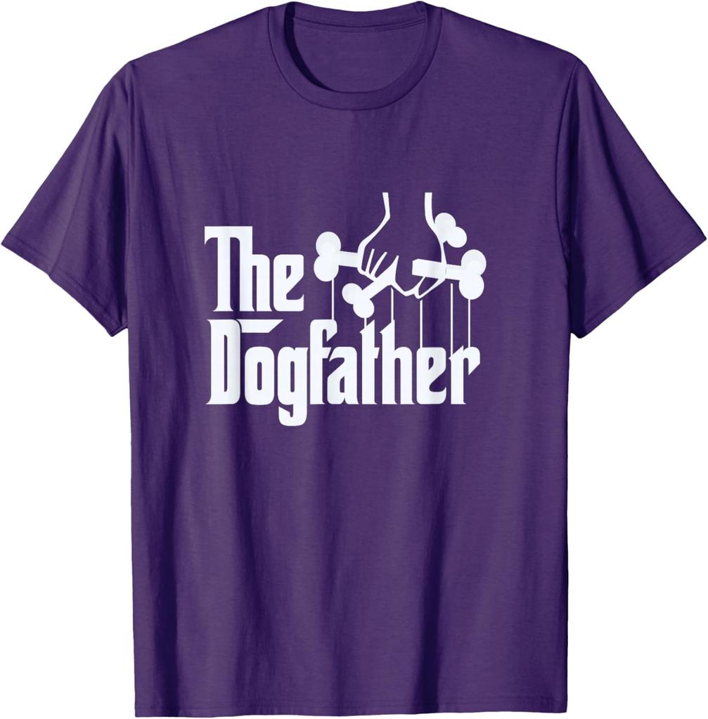 The Dogfather Graphic Tee Funny Dog Dad Gift Short Sleeve Casual Cotton TShirt