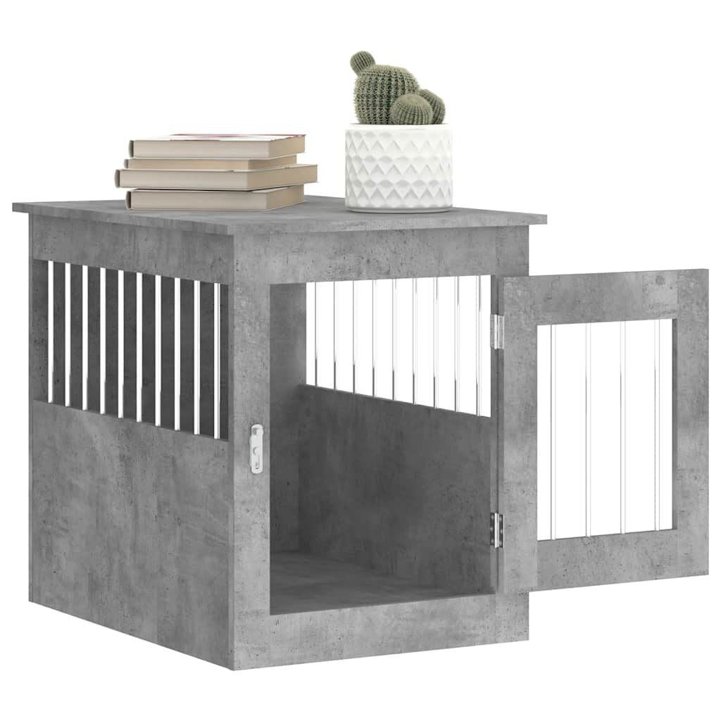 vidaXL Dog Crate Furniture Concrete Gray 55x75x65 cm