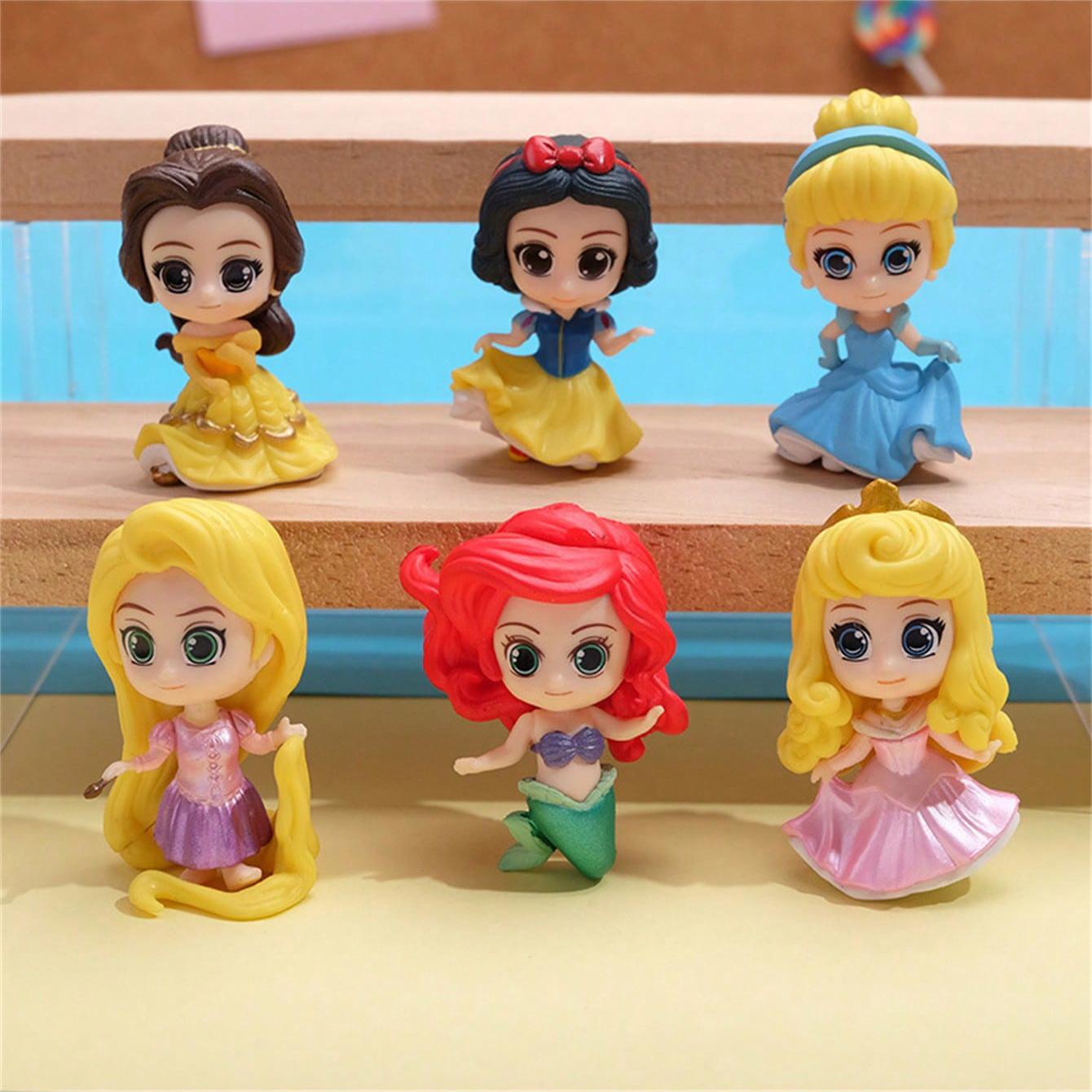 

MINISO Фигурки Маленькая Q-версия Принцесса Набор из семи штук, Коллекционные фигурки, Подходят для различных типов комнат, Домашние кукольные украшения