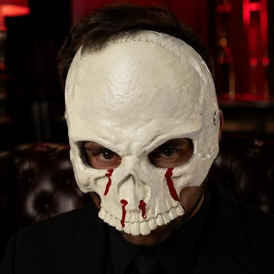 Szczegółowa Realistyczna Maska Kostna Halloweenowa Maska Szkieletu, Straszna z Klipsem Bocznym, Lekka Łatwa do Noszenia Twarz Czaszki do Domu Strachów Cosplay Maskarady