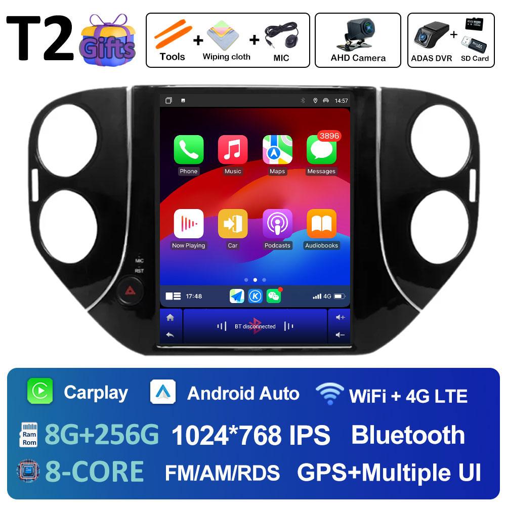 Sistem Inteligent Pentru Volkswagen Tiguan 1 NF 2007 2008 2009 2010 2011 - 2016 Android Auto Wireless Carplay Ventilator de Răcire Fără 2 din
