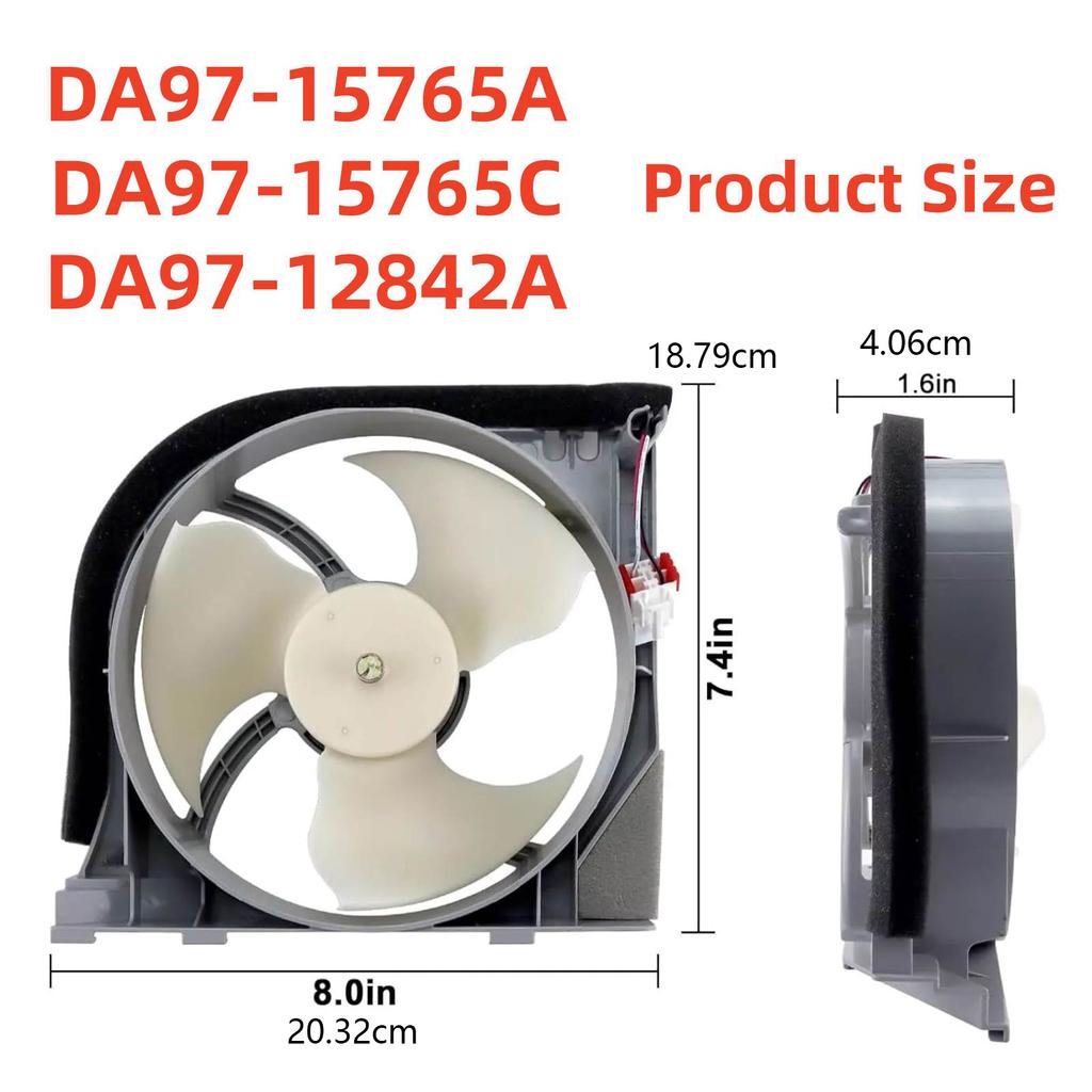 DA97-15765A DA97-15765C Sestava motoru ventilátoru kondenzátoru chladničky pro Samsung Vysoce kvalitní motory ventilátoru chladničky Náhradní díly