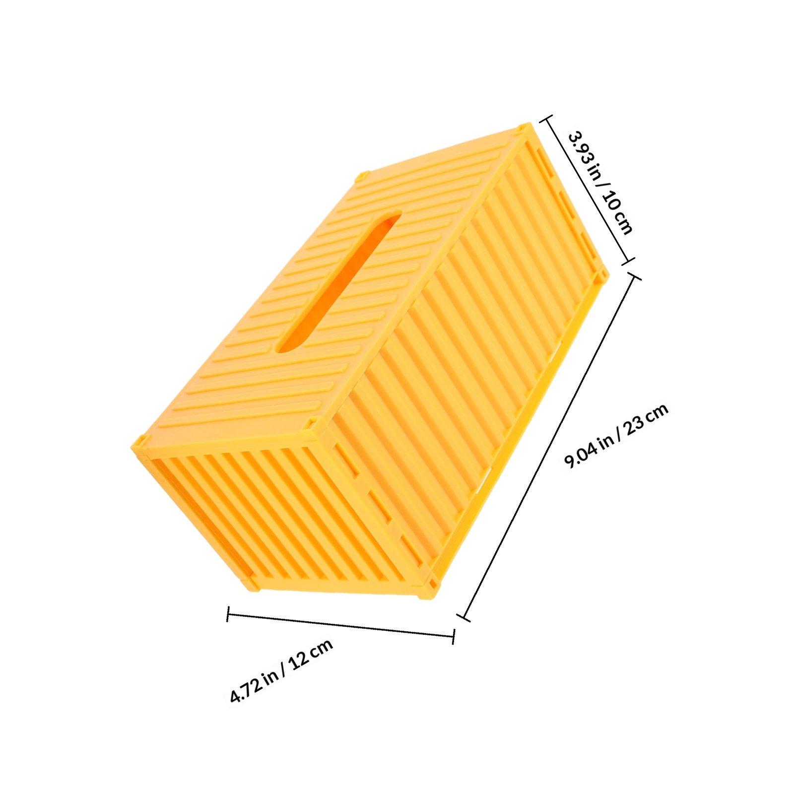 

Decorative Rectangular Shipping Container Tissue Box Vintage Style Holder for Home Office Car Bathroom Kitchen Napkin Facial