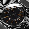 Fashion Business Watch Web Strap Men's Watch Stainless Steel watch Quartz watch New creative calendar watch