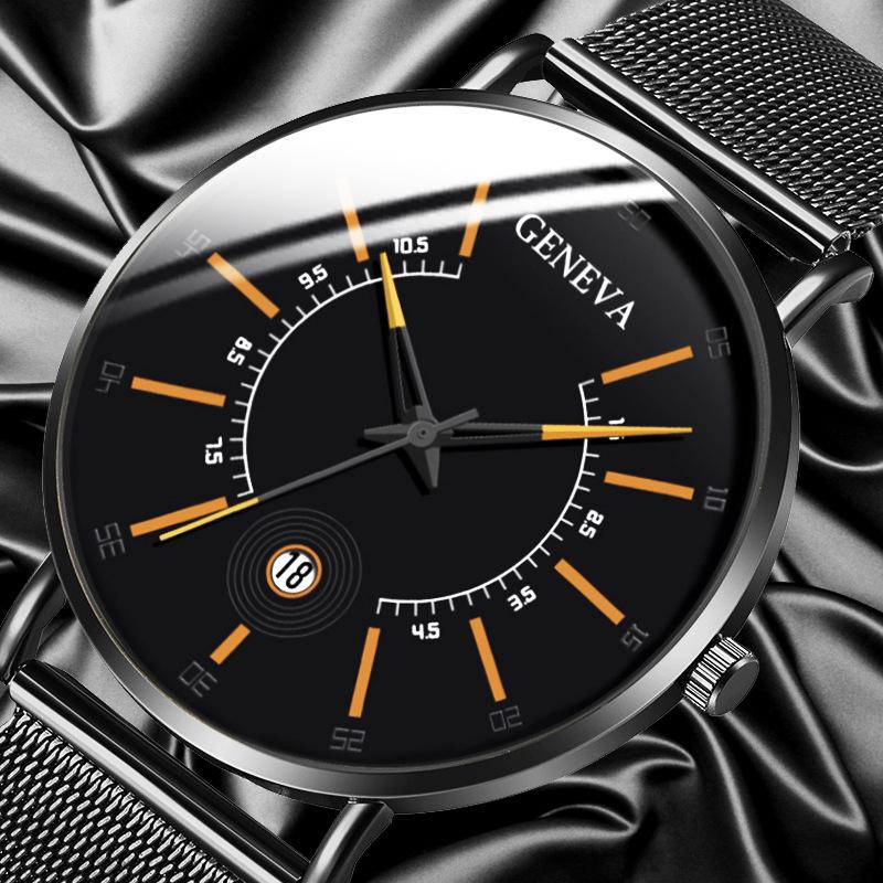 Fashion Business Watch Web Strap Men's Watch Stainless Steel watch Quartz watch New creative calendar watch