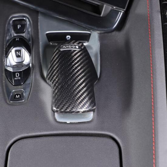 Droge Koolstofvezel Console Modusknop Trim Cover Geschikt Voor Corvette C8 -2025