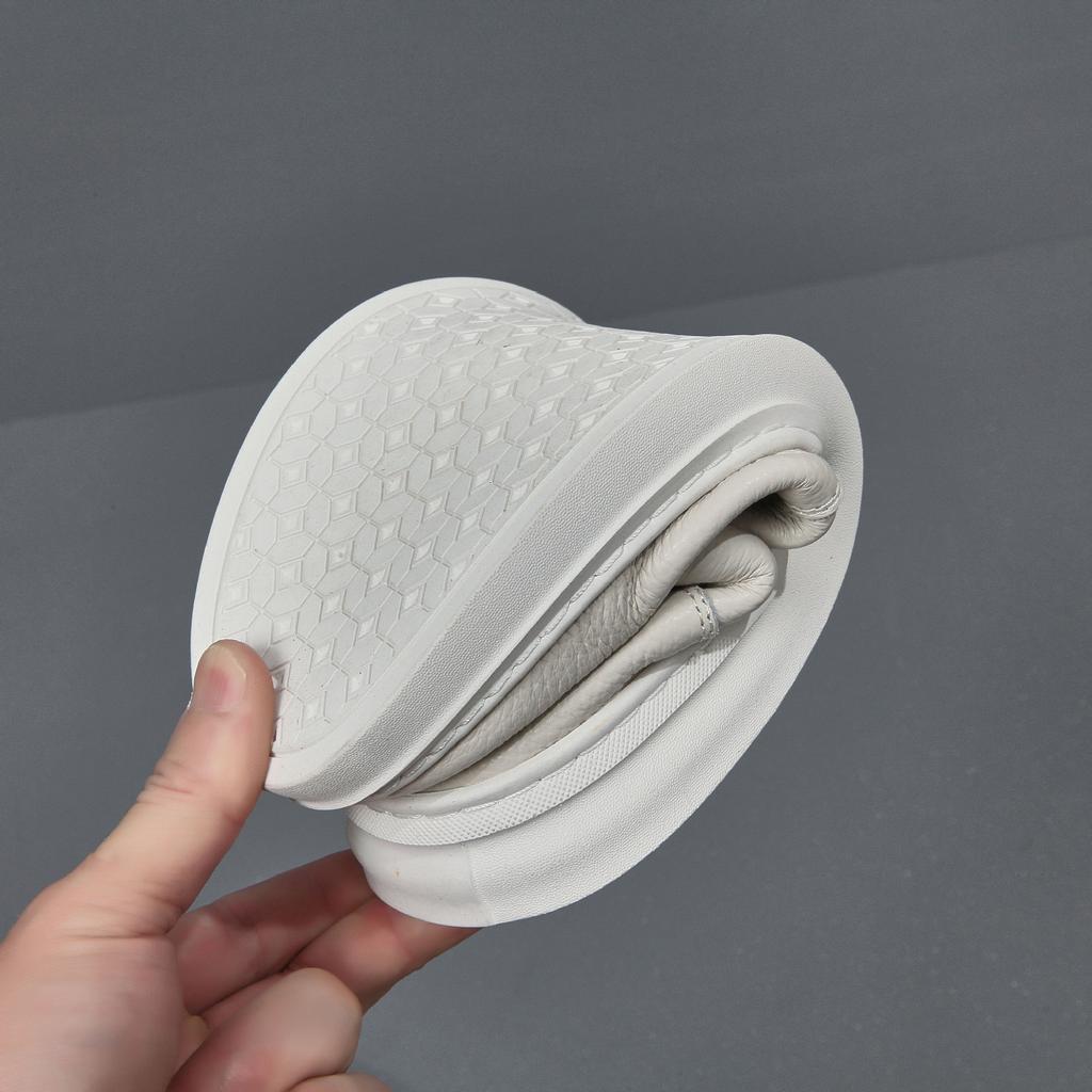 Herren Sommer Leder Freizeitschuhe Modische Vielseitige Halbschuhe Weiche Sohle Weiche Oberfläche Enthüllen Rindsleder Herrenschuhe