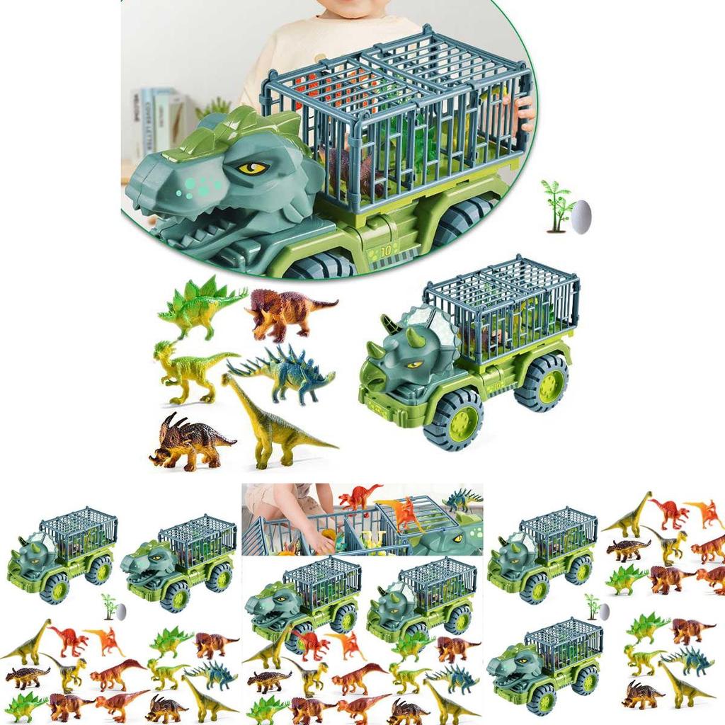 Mini Cute Dinosaur Trucks Triceratops Tyrannosaurus For Easy Grasp And Play