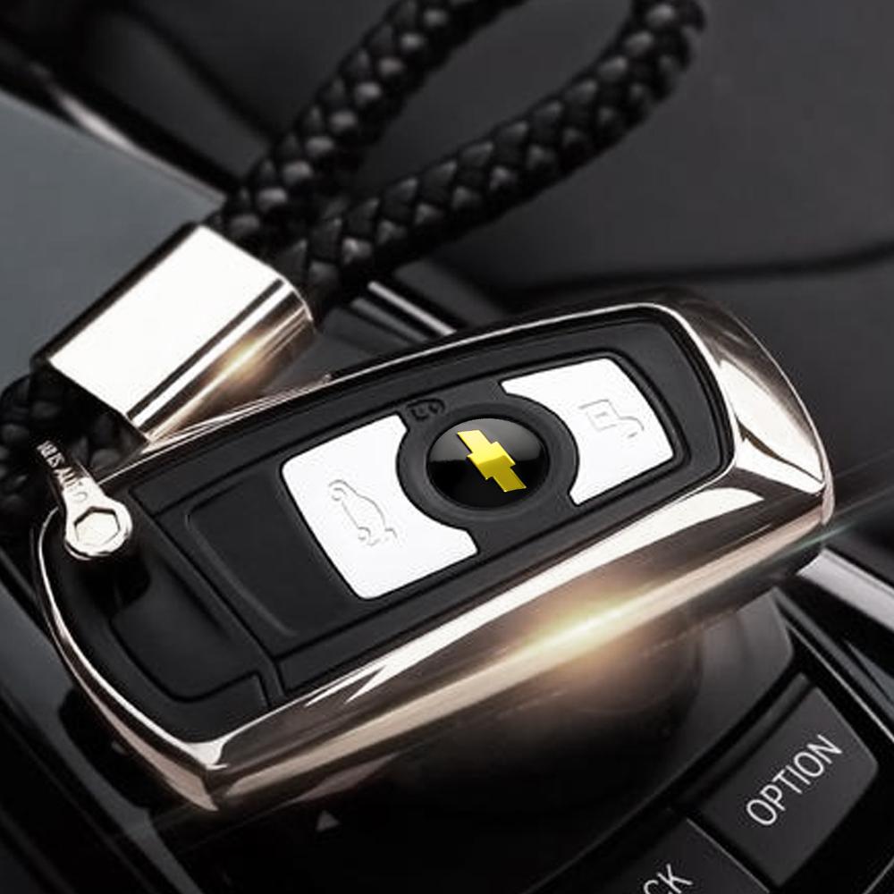 BQIXN1 10/20pcs 14mm Car Key Remote Fob Decal Key Shell Sticker For Chevrolet Cruze Captiva Lacetti Aveo Malibu XL Trax Camaro Colorado