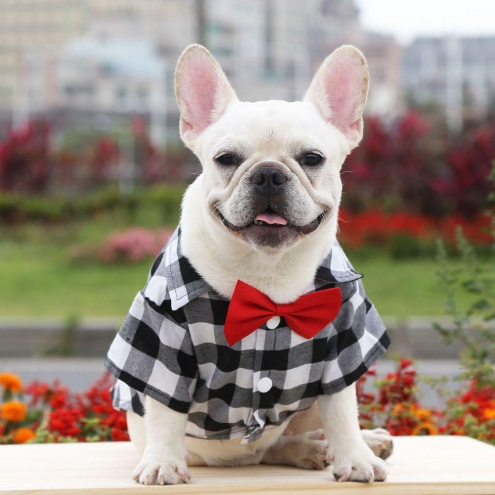 

Breathable Dog Plaid T-shirt Soft Dog Shirt Suit Plaid Dog Vest Shirt for Dogs Puppy