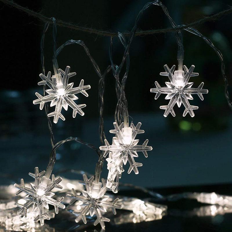 LED Light String Christmas Tree Snowflake Light Star Light String Color Light Outdoor Atmosphere Decoration Festival Site Layout
