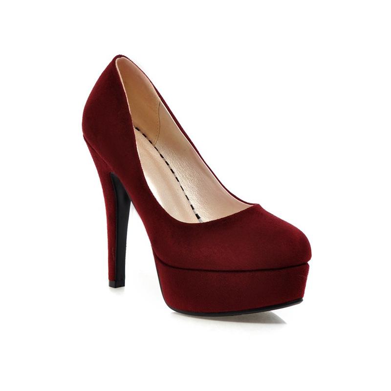 

Элегантные туфли на высоком каблуке Женские Сексуальные Замшевые Туфли на Платформе Вечерние Туфли Лодочки Синие Красные Черные На Каблуке Свадебные Вечерние Офисные Туфли Женские Большого Размера 34 вино красного