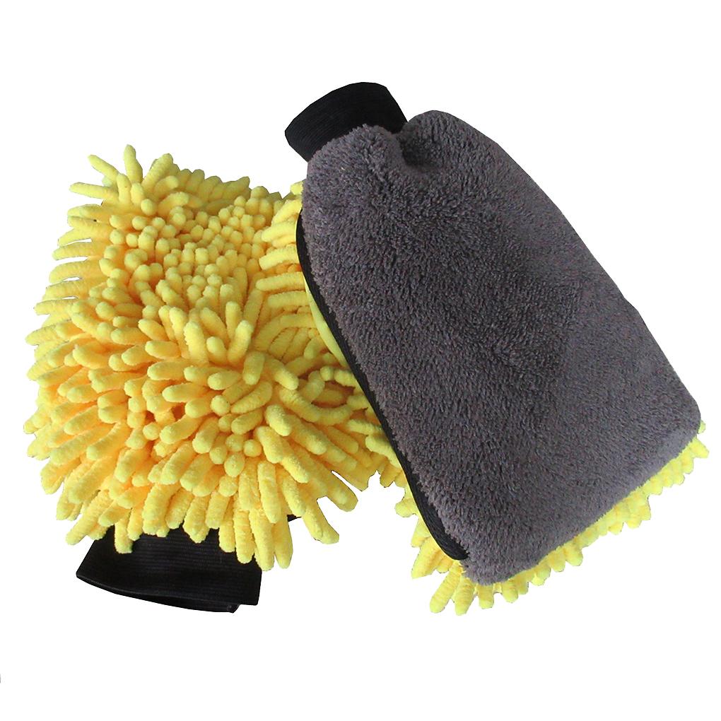 Car Wash Glove Coral Mitt Soft Anti-scratch for Car Wash Multifunction Thick Cleaning Glove Car Wax Detailing Brush Colorful