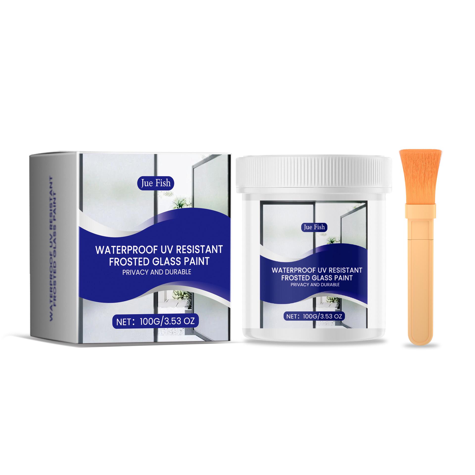 JUE FISH Sun-Resistant Frosted Glass Paint for Privacy and Light Blocking