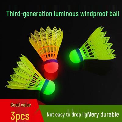 Luminous Windproof and Unbreakable Glow-in-the-Dark Durable Badminton Training Ball