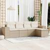VidaXL Garden Lounge Set with Cushions 5 Pcs, Patio Sofas, Patio Furniture Set, Outdoor Furniture, Beige 3222487