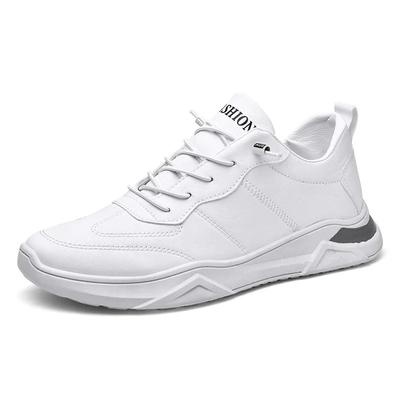 Leder Freizeitsneaker Herren Plateauschuhe Höhenerhöhende Sportschuhe Mann Vulkanisierte Schuhe Weiße Schuhe Mode Joggingschuhe