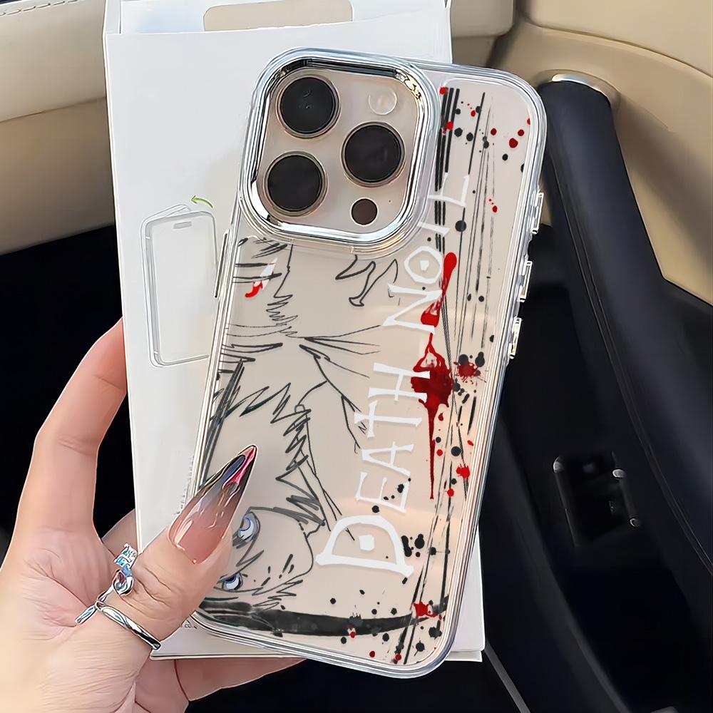 

Anime D-Death N-Note Phone Case For iPhone 17 16e 16 15 14 13 12 11 mini Pro Max X XR XSMAX 8 7 Air Plus Transparent Soft Cover iPhone 14 Pro