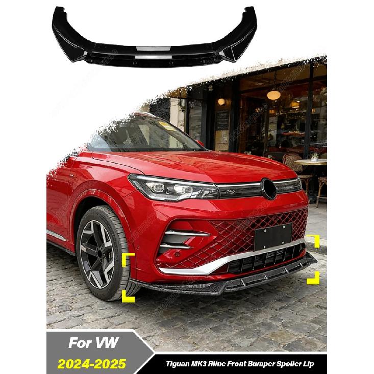Para Volkswagen Tiguan Rline 2024 2025 Accesorios de Decoración de Tablero Spoiler Cubierta Protectora Labio Inferior Parachoques Delantero de Automóvil