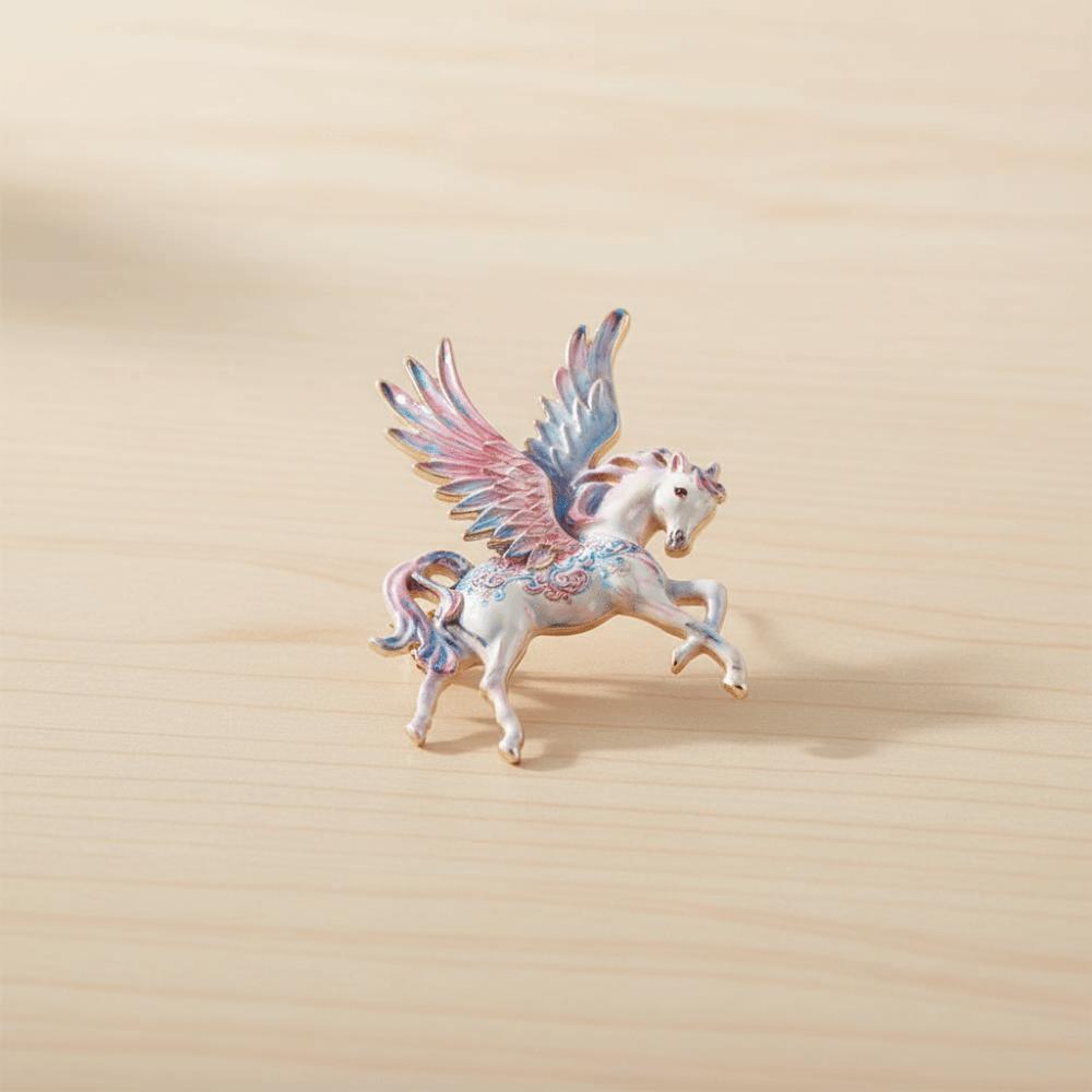 Light Luxury Zodiac Horse Badge Pin Chinese Style New Year Chest Flower Vintage Horse Brooch  Coat