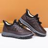 Winter neue alte Peking Baumwollschuhe Herren Lederoberfläche gefüttert verdickt warm Papa Schuhe lässige Schneestiefel Stiefel