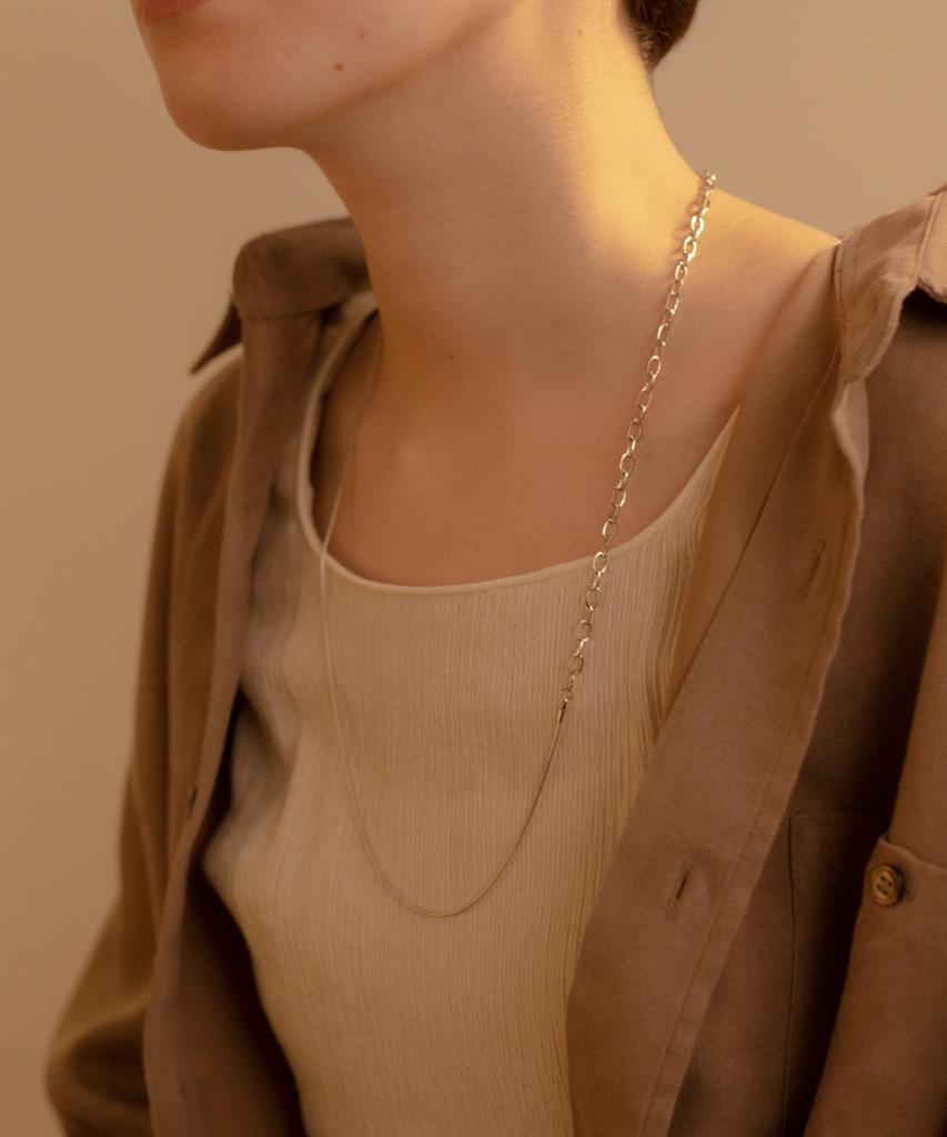 Novice Tokyo Mix Long Chain Necklace / Silver
