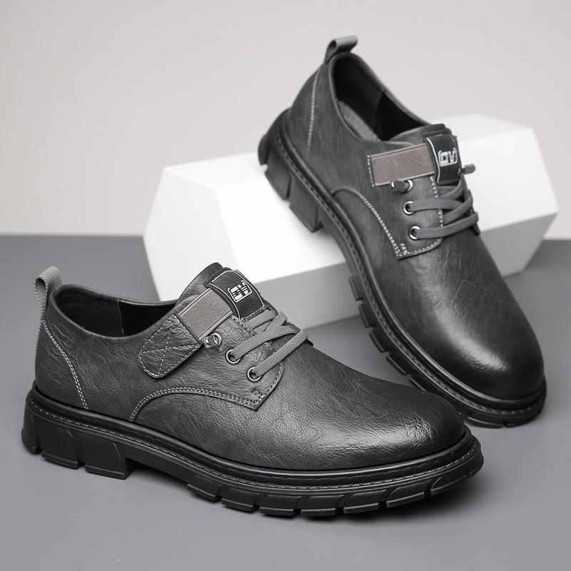 Men s Retro Casual Non-Slip Work Shoes - Korean Style, Thick-Soled and Soft for Youth Trend 40
