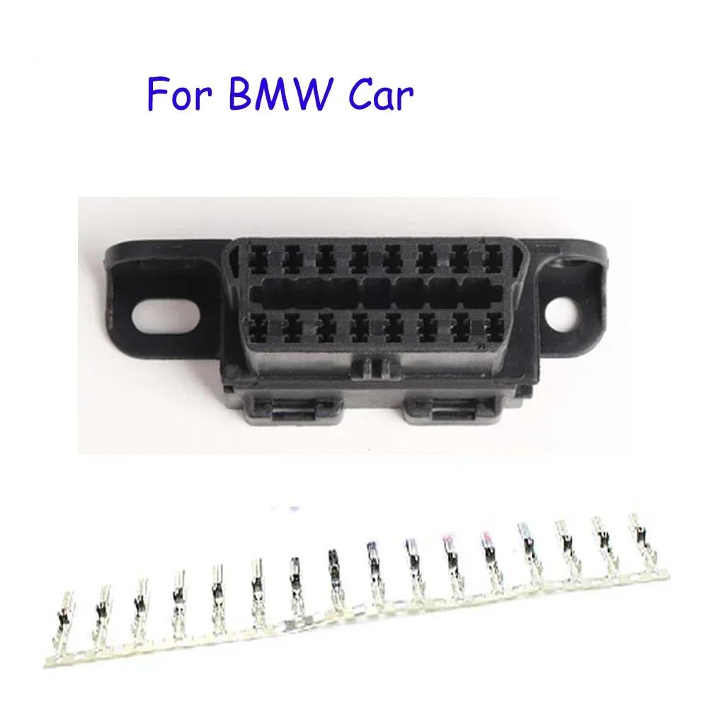 OBD Plug + Terminal + Insert OBD OBD2 Female Connector J1962f Plug OBD 2 16 PIN with Terminal Suitable for Most Car