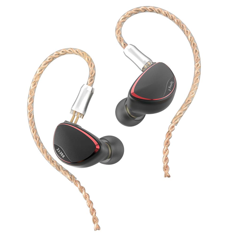 

BQEYZ Spring 2 Monitor Earphones with Piezoelectric DD Single Crystal and CNC Aluminum Case In-Ear 9-Layer Ceramic, Coaxial, All-in-One BA, 0.78mm чёрный