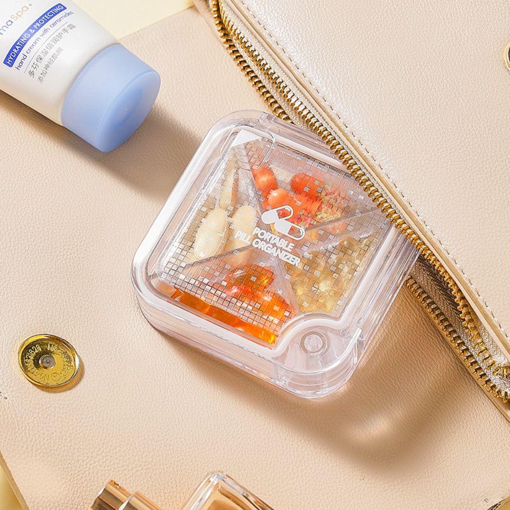 Transparent Medicine Packaging Box Moisture-proof Mini Pill Box Convenient 7 Day Pill Box  Travel