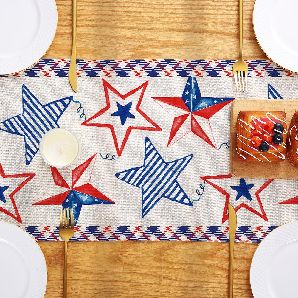 День независимости Настольный флаг Льняной печатный стол Декоративная скатерть — фото 4