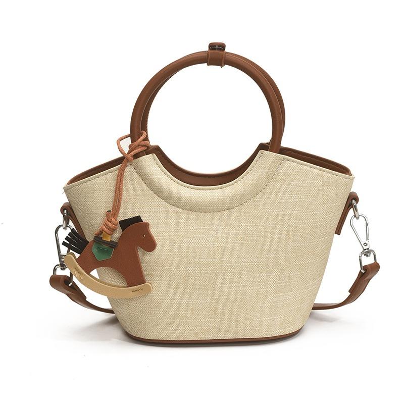 Premium bag women's new fashion trendy shoulder bag simple work commuter bucket bag