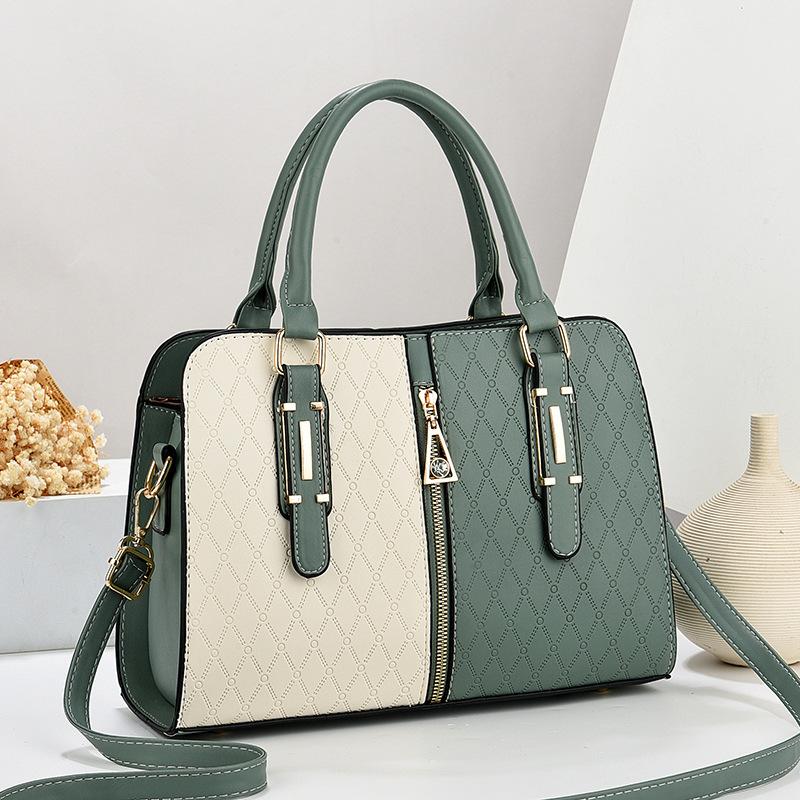 Women's bag fashion color matching bag handbag European and American atmosphere large capacity shoulder messenger bag trendy bags