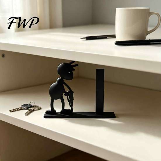 Decorative Bathroom Tissue Storage Funny Ant Toilet Paper Holder, 3D Printed Novelty Black Free Standing Creative Study Room Holder Roll Stand