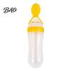 Baby Shower Gift for Newborns Silicone Squeeze Spoon, Single-handed Rice Cereal Bottle with Portable Feeding Utensils Flow Control, Easy Clean