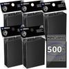 Mlikero Card 500 Matte 66 X Fits Standard TCG Cards Sleeves, Sleeves, Finish, 91mm, (Black)