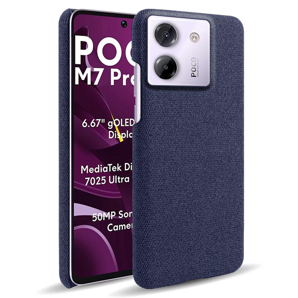 For Xiaomi Poco M7 Pro 5G Phone Case Cloth Texture Anti-Scratch Protective PC Back Cover
