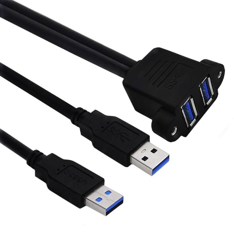 Speed USB3.0 Extension Cable USB3.0 Double Port Data Cable for Efficient Device Connectivity Fast Data Transmission