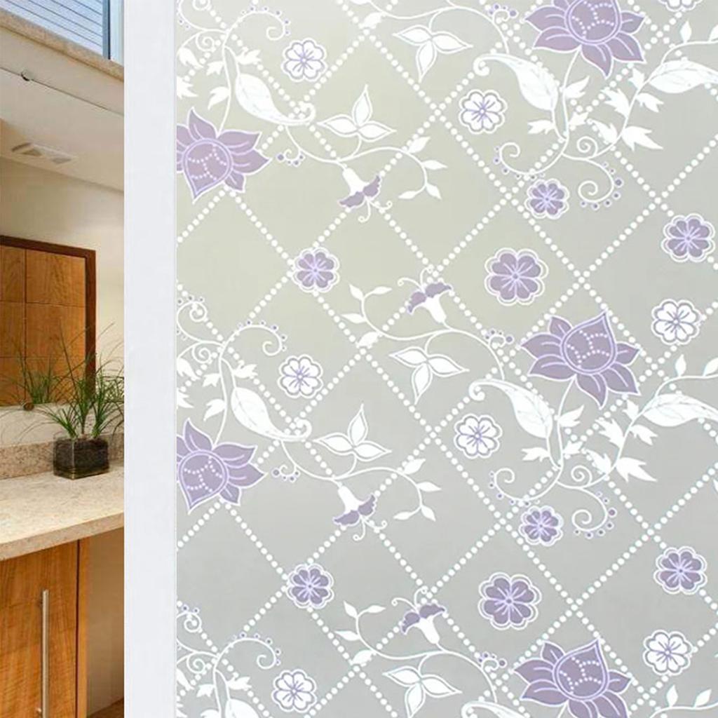 Vinduspersonvernfilm Glassvindusfilm Avtakbar Vinyl Dørvindusdeksler UV-blokkerende Selvklebende Klistremerke for Hjemmedekor