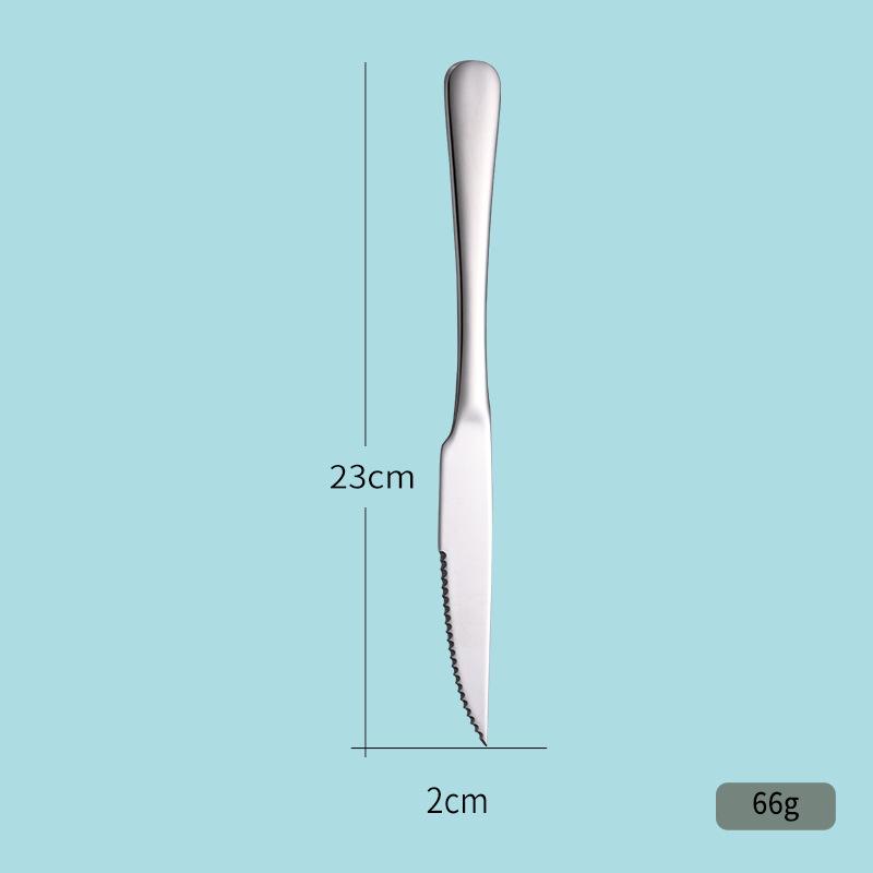 Stainless Steel Tableware Western Knife and Fork Spoon Eating Spoon Soup Spoon Coffee Stirring Spoon Dessert Spoon Steak Knife and Fork