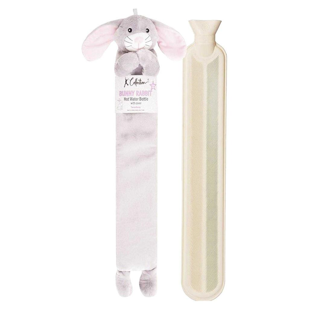 K Collection Rabbit Extra Long 2L Hot Water Bottle And Cover
