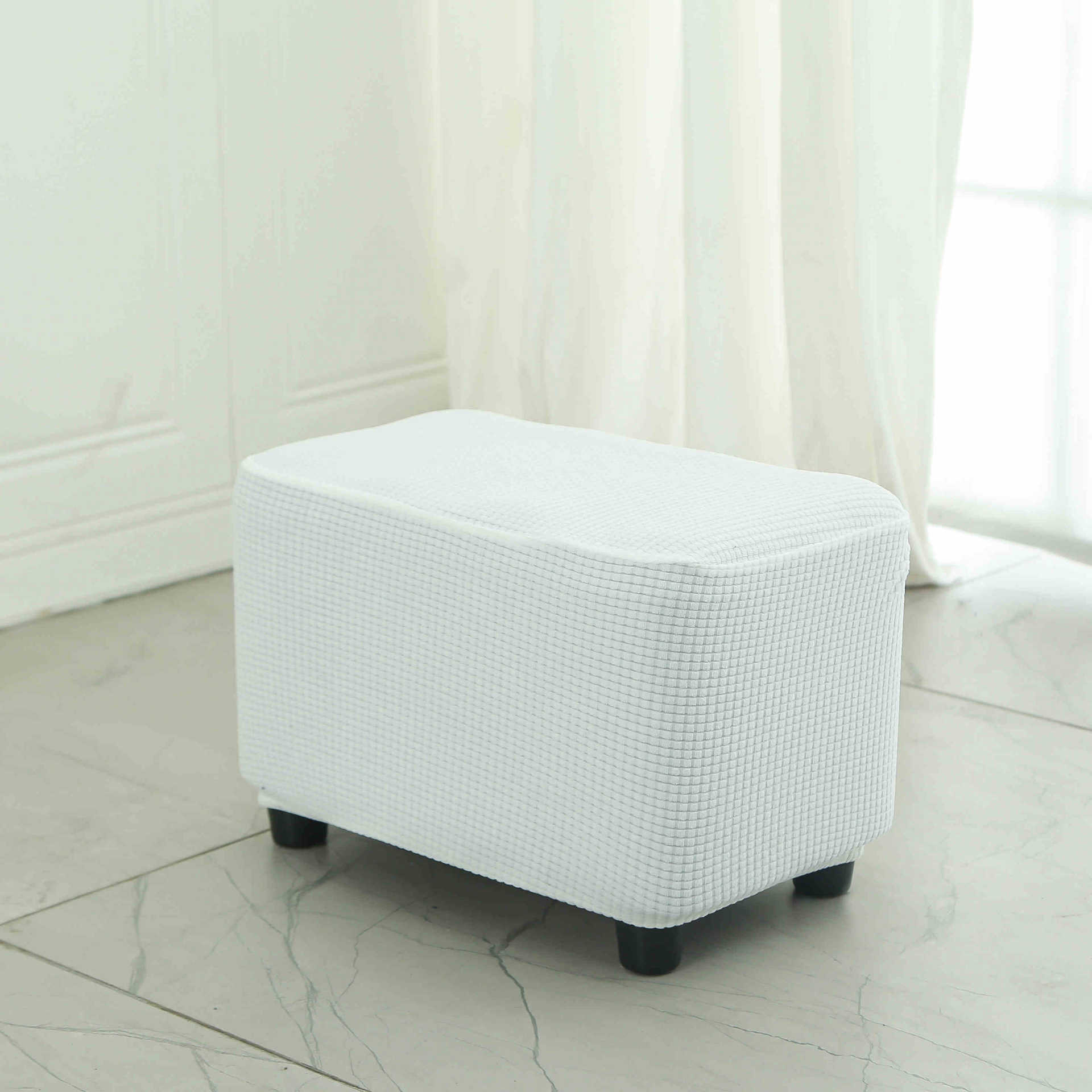 

Home Use Shoe Changing Stool Case Storage Stool Covering Can Sit In Cloakroom Rectangular Stool Cover Bedroom Stool Cover 37*22*19cm