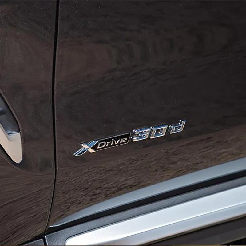 Car Rear Trunk Letters Badge Emblem Decals Sticker For BMW XDrive 20d 25d 28d 30d 35d 40d 48d 50d X1 X3 X5 F48 F25 G01 F15 G05