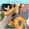 Toy Plush Dachshund Keychain With Hamburger Accessory Filling Children For